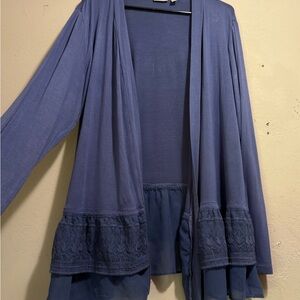 LOGO by Lori Goldstein Dusty Blue Knit Top